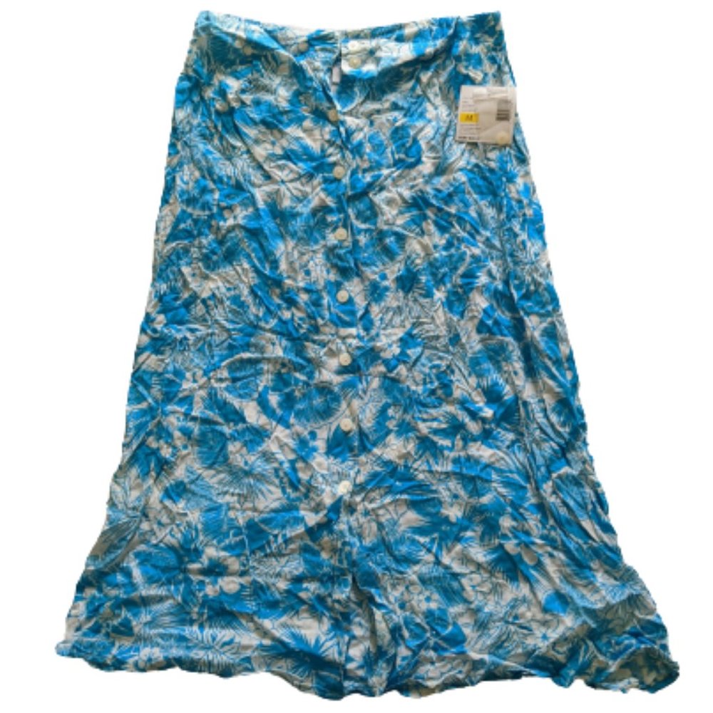 👗Sag Harbor Ocean Blue/White Maxi Beach Skirt (Size: M)👗